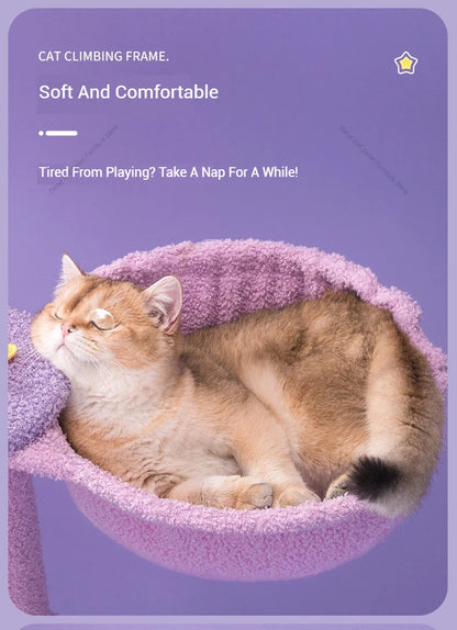Designers Denmark Cat Climbing Frame Nordic Luxury Space Capsule Cat Tree Scratching Post Cat Castle Pet Products Árbol Gato FYC