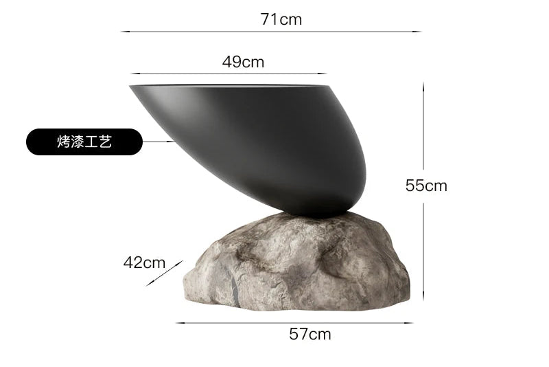 Modern Minimalist Style Ymitation Stone Shape Coffee Table Creative Living Room Furniture Sofa Side Table Designer Center Table - 𝕄𝕮 𝕋𝕙𝕖 𝔹𝕝𝕒𝕔𝕜 𝔻𝕚𝕒𝕞𝕠𝕟𝕕