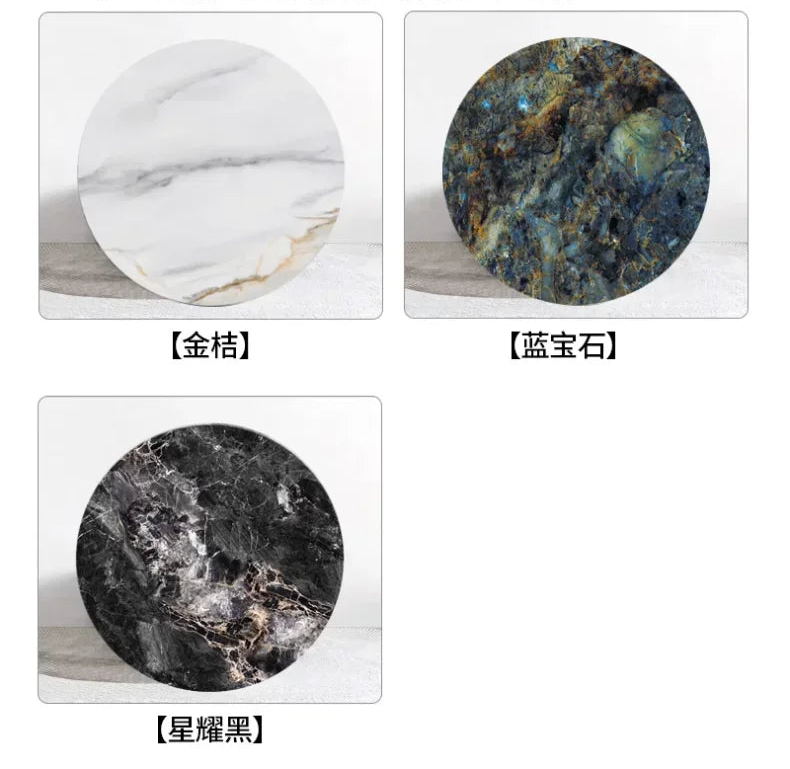 Simple High-end Round Coffee Table Nordic Style Natural Marble Sofa Side Table Designer Light Luxury Living Room Table - https://mohammadcollection.com