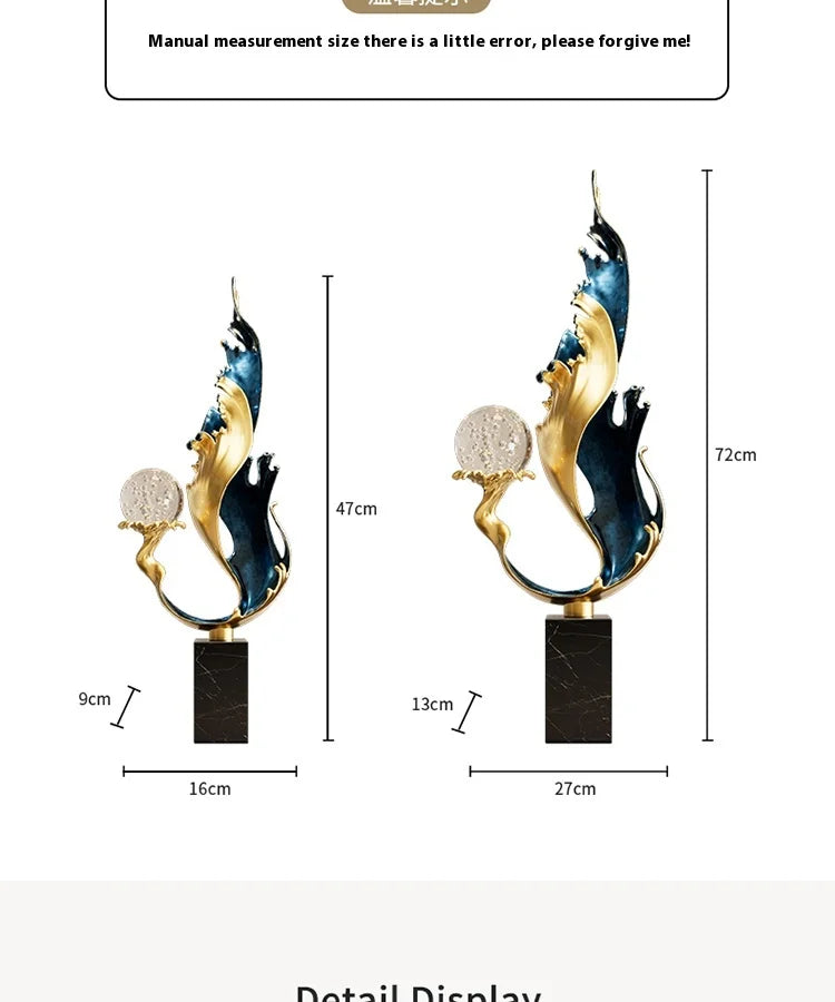 High End Atmosphere Home Accessories Metal Figurine Living Room Feng Shui Ornament Hotel Entrance Niche Office Desk Decoration - 𝕄𝕮 𝕋𝕙𝕖 𝔹𝕝𝕒𝕔𝕜 𝔻𝕚𝕒𝕞𝕠𝕟𝕕