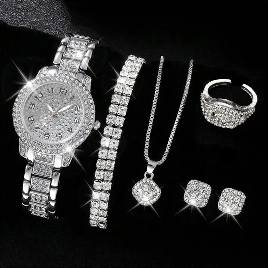Six women's luxury alloy watches with elegant designs, featuring the 𝕄𝕔 𝕋𝕙𝕖 𝔹𝕝𝕒𝕔𝕜 𝔻𝕚𝕒𝕞𝕠