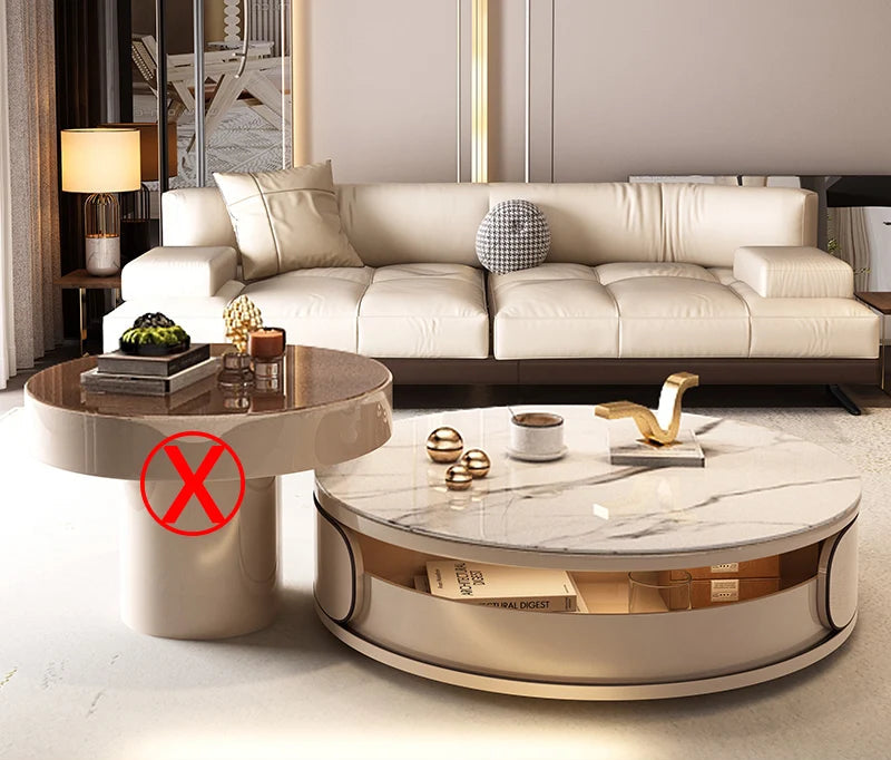 Minimalist Nordic style coffee table by MC THE BLACK DIAMOND, featuring a sleek, aesthetic design with elegant storage options.