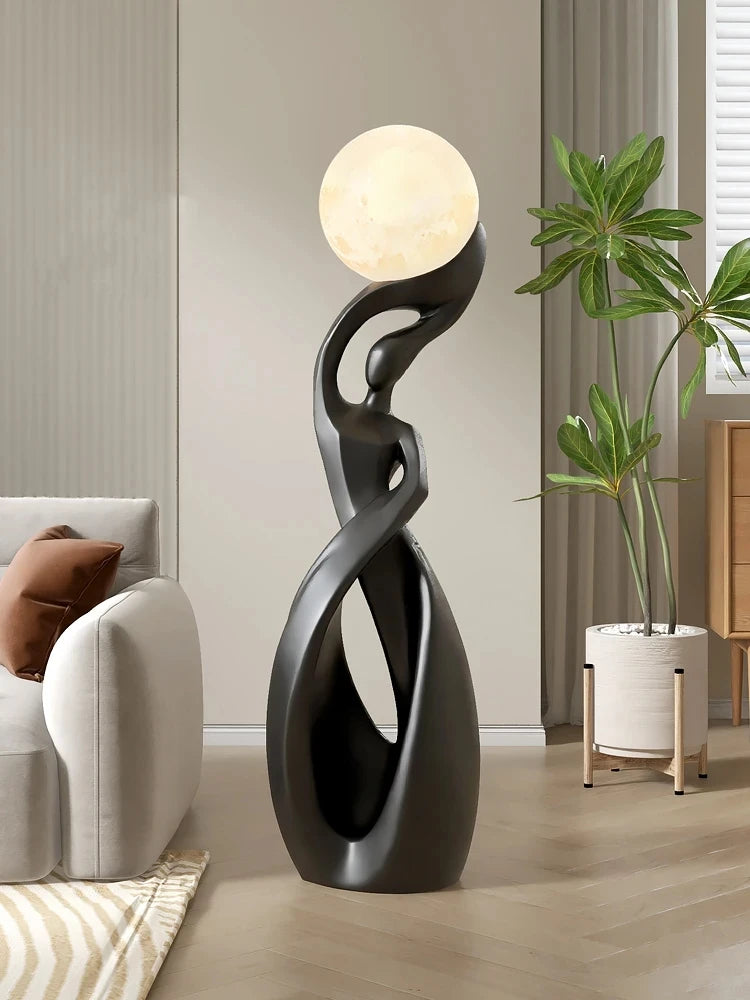 Home Decor Statue Abstract Art Ornaments Nordic Living Room Large Floor Luminous Sculpture Housewarming Gift Interior Figurines - https://mohammadcollection.com
