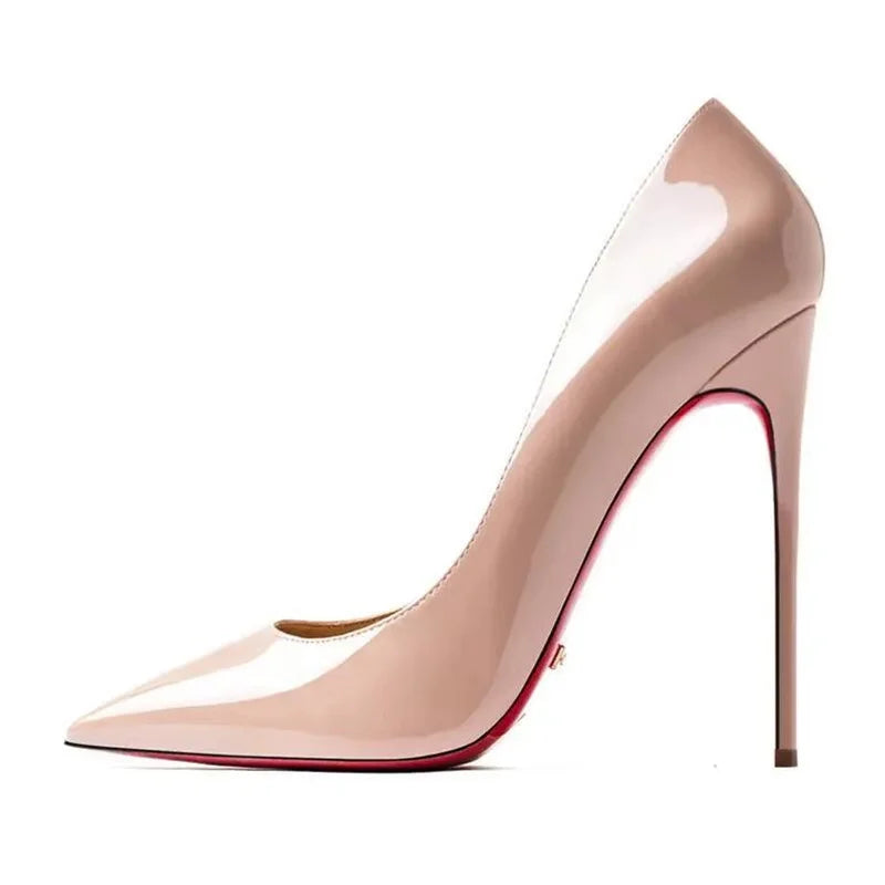 Plus size red women’s pumps with pointed toes, rubber soles, and high heels from 𝕄𝕔 𝕋𝕙𝕖 𝔹𝕝𝕒𝕔𝕜 𝔻𝕚𝕒