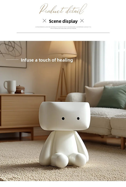 Nordic Style Furniture Living Room Cartoon Robot Statue Side Table Creative Coffee Table Children&