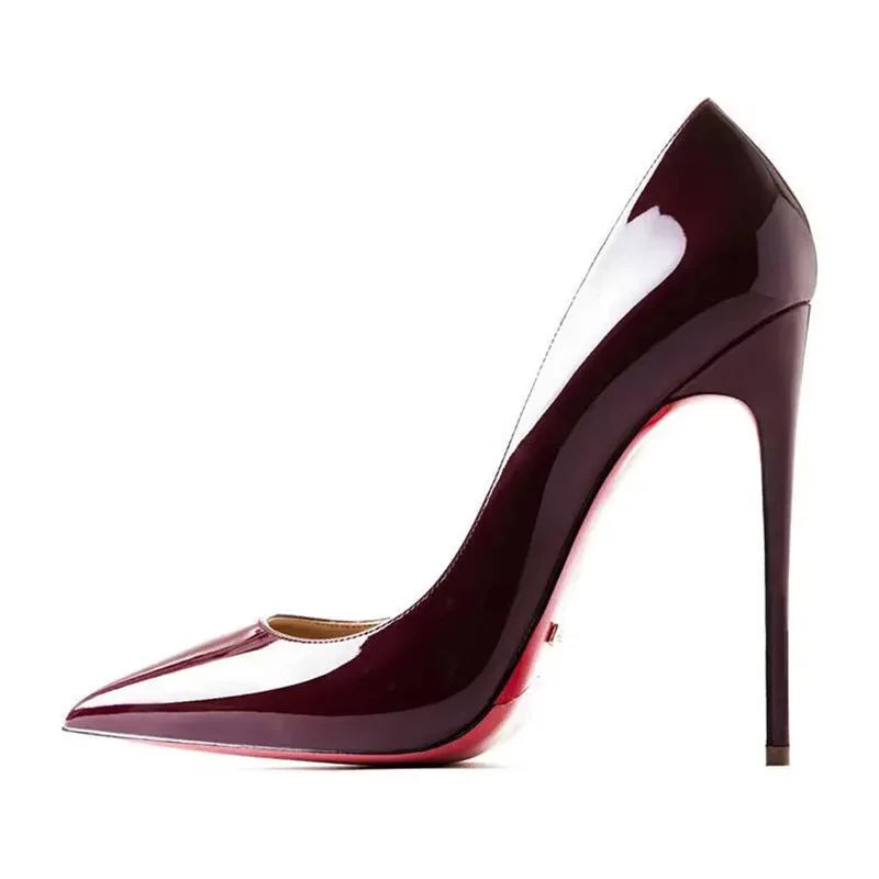 Plus size red women's pumps with pointed toe, rubber sole, high heels, suitable for dressy occasions by 𝕄𝕔 𝕋𝕙𝕖 𝔹𝕝𝕒𝕔𝕜 𝔻�