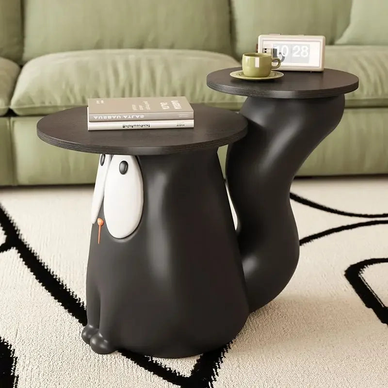 Creative Cat Coffee Table Standing Modern Tea Table Living Room Sofa End Tables Bedroom Nordic Side Tables Resin Home Decor - https://mohammadcollection.com