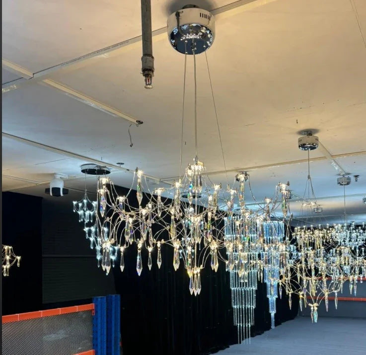 Modern Chrome Plating Luxury Crystal Chandelier Living Room Bedroom Lights Home Decorative Lights Dining Room Lighting Fixtures