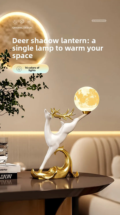 Nordic Luxury Home Decor Deer Figurine Ornament Living Room TV Cabinet Wine Cabinet Office Desk Decoration Housewarming Gift - 𝕄𝕮 𝕋𝕙𝕖 𝔹𝕝𝕒𝕔𝕜 𝔻𝕚𝕒𝕞𝕠𝕟𝕕