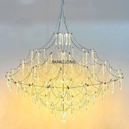 Modern Chrome Plating Luxury Crystal Chandelier Living Room Bedroom Lights Home Decorative Lights Dining Room Lighting Fixtures