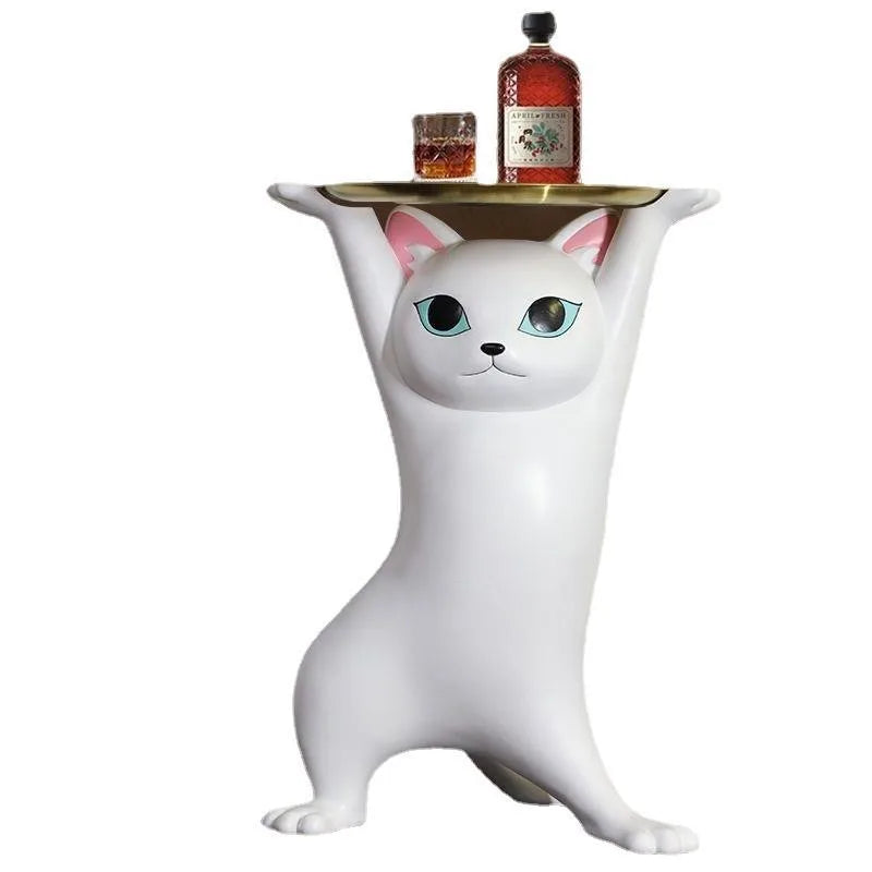 MOMO Enchanting Cat Coffee Table Welcome Large Living Room TV Stand Sofa Next To Floor Tray Housewarming Gift Large Ornaments - https://mohammadcollection.com