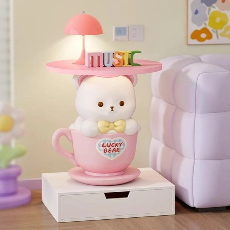Kawaii Home Decor Creative Small Coffee Table Pink Living Room Side Table Girl&