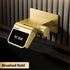Luxury brass white bathroom faucet with wall mounted design LED digital display Hot and Cold dual control Simple washbasin Mixer - https://mohammadcollection.com