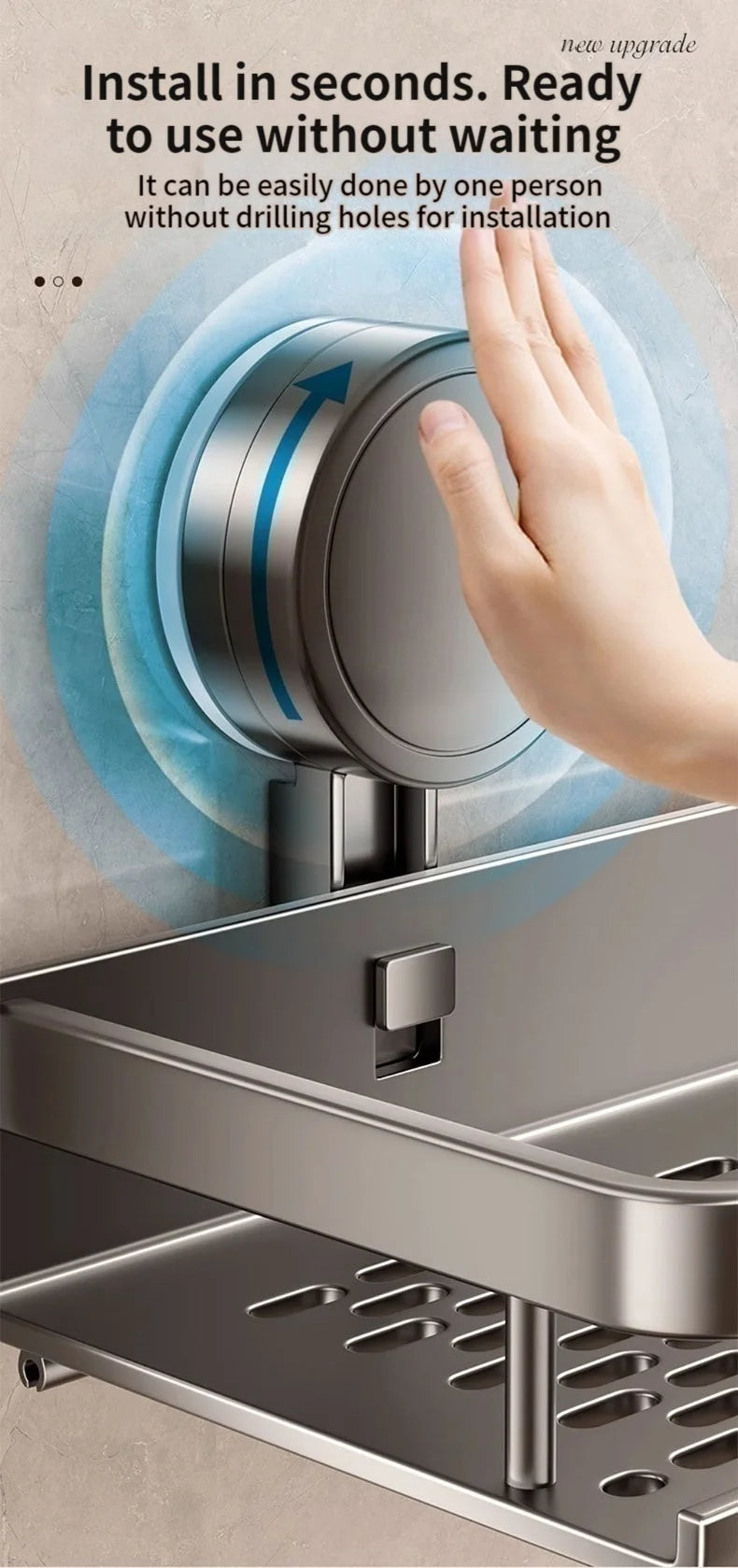 Non-drill bathroom suction cup wall shelves by 𝕄𝕔 𝕋𝕙𝕖 𝔹𝕝𝕒𝕔𝕜 𝔻𝕚𝕒𝕞𝕠�