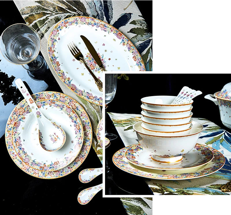 Set of 50 porcelain dinnerware pieces with star design from 𝕄𝕔 𝕋𝕙𝕖 𝔹𝕝𝕒𝕔𝕜 𝔻𝕚𝕒𝕞�