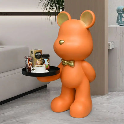 Home Decor Creative Doll Bear Floor Ornament Living Room Trend Soft Decoration Welcome Reception Storage Tray Animal Statue Gift - 𝕄𝕮 𝕋𝕙𝕖 𝔹𝕝𝕒𝕔𝕜 𝔻𝕚𝕒𝕞𝕠𝕟𝕕