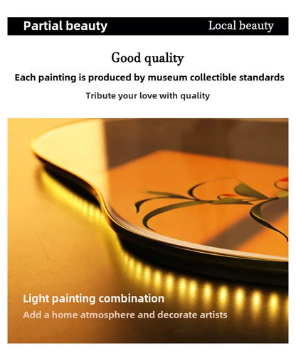 Home Art Decor Nine Fish Map Lamp painting Light Luxury Corridor Aisle Wall Decoration Luminous Murals High-end Hanging Painting - 𝕄𝕮 𝕋𝕙𝕖 𝔹𝕝𝕒𝕔𝕜 𝔻𝕚𝕒𝕞𝕠𝕟𝕕