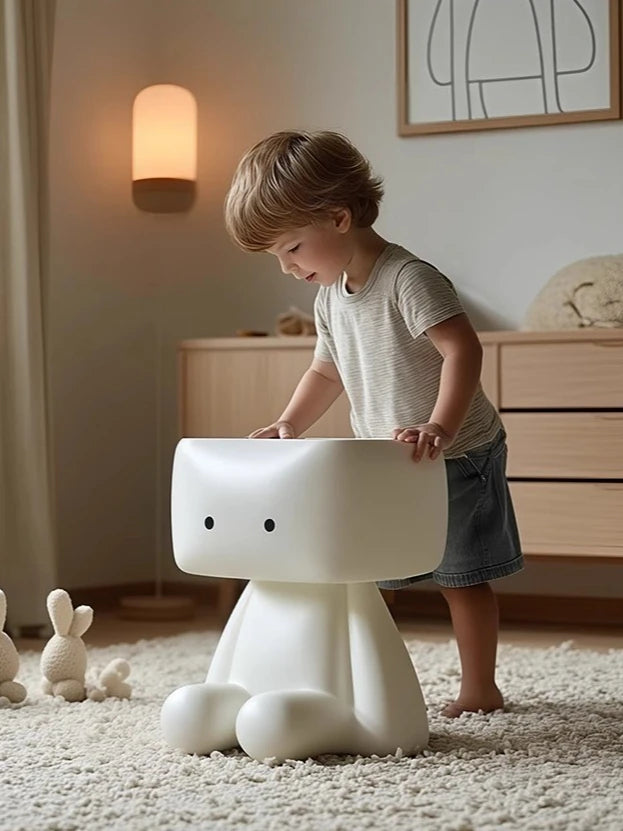 Nordic Style Furniture Living Room Cartoon Robot Statue Side Table Creative Coffee Table Children&