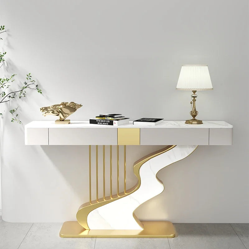 Modern MC Black Diamond midcentury metal console table with sleek design and sturdy frame, ideal for entryways or living rooms.