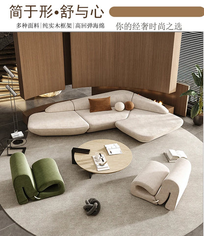 Aesthetics Curved Luxury Sofa Leisure Reception Corner Cute Sofa Office Negotiation Designer Art Muebles Entrance Hall Furniture