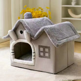 Foldable 3kg puppy house and small dog kennel bed by MC THE BLACK DIAMOND, featuring a cozy cat condo house for pets.
