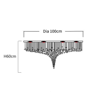 Modern Stone Crystal LED Chandelier Large Staircase Luxury Ceiling Pendant Light Home Decor Cristal Glass Suspension Lamps - https://mohammadcollection.com