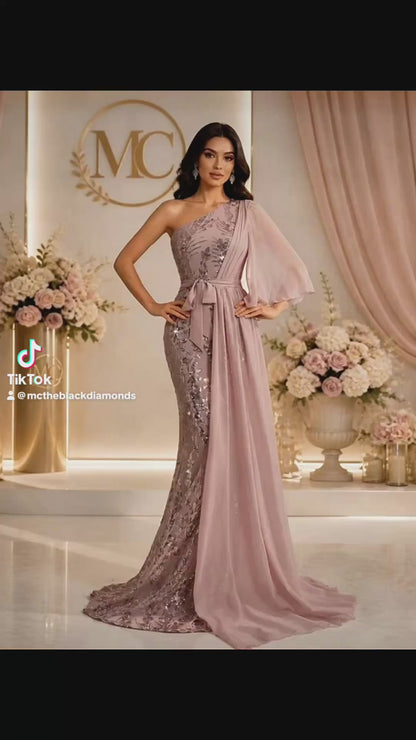 New Luxury Elegant Sequin Long Maxi Gown Dresses Women&